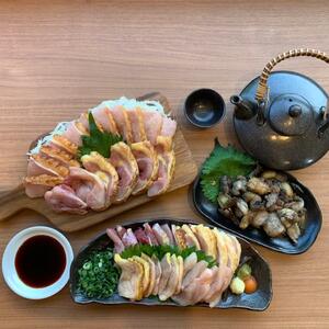 定番から希少部位まで！大摩桜 鶏刺し4Pセット【鶏刺し4種 炭火焼×１P】冷凍