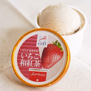 アイスクリーム いちご和紅茶 スイーツ デザート 猿島茶 松田製茶