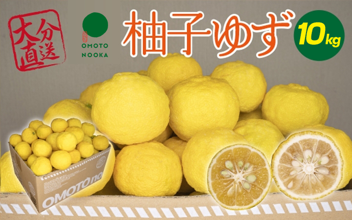 10月26日以降発送】大分県宇佐市産 柚子・ユズ（約10kg 50～70個