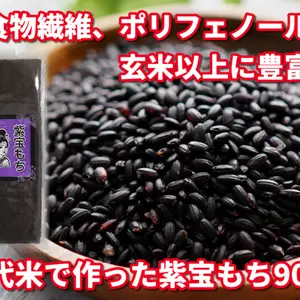 【限定１０セット】古代米で作った紫宝もち900ｇ　食物繊維とポリフェノールが豊富