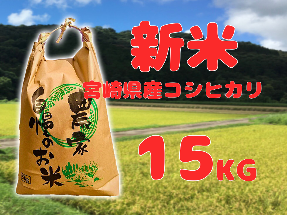 令和5年産 宮崎県産コシヒカリ15kg ｜米・穀類の商品詳細｜ポケットマルシェ｜産直(産地直送)通販 - 旬の果物・野菜・魚介をお取り寄せ