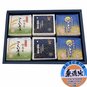 新潟県産真空パック米　３００ｇ×6個(無洗米）ギフト・プレゼント令和5年産