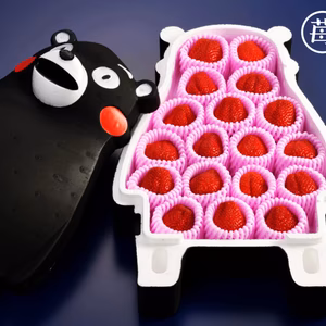 ★プレゼントに最適★完熟さちのか苺 くまモン発泡箱入り