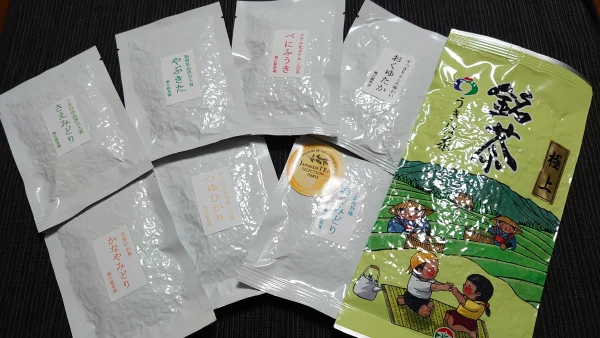 ☆農カード付き☆7品種飲み比べセット(バラ)+極上煎茶