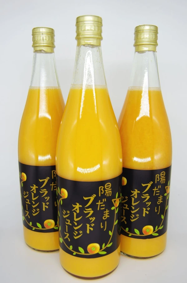 三ヶ日産ブラッドオレンジジュース 100％ストレート720ml×3本セット