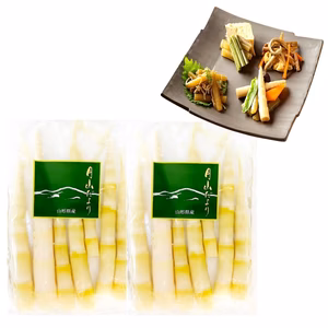 天然月山筍(細竹)水煮 極太の細竹 200gｘ2袋 山形産