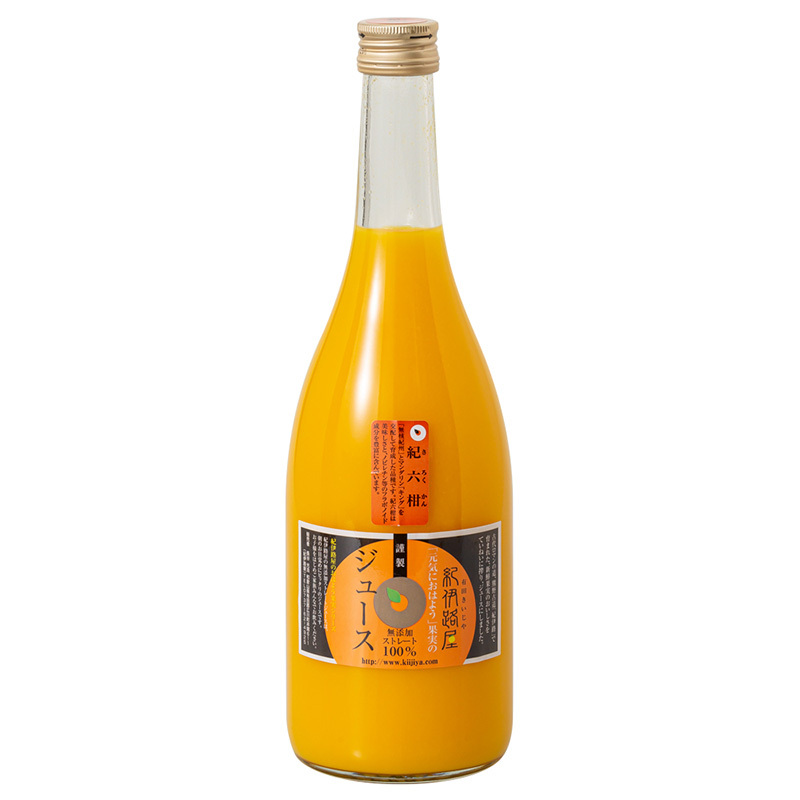 紀六柑(かんきつ中間母本農6号)無添加ストレート果汁100%(720ml) 720ml