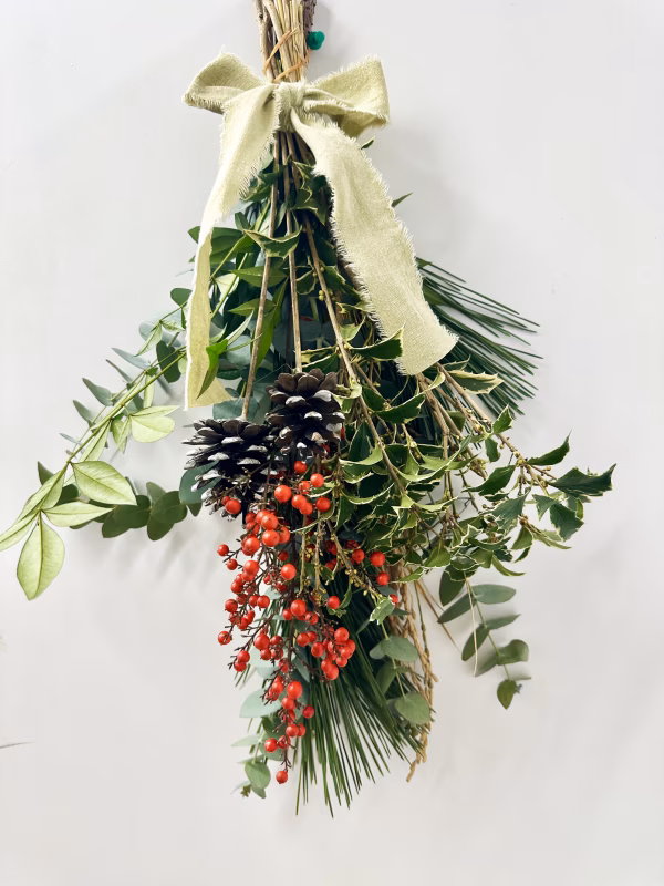 【クリスマス&正月用スワッグ】クリスマス〜お正月まで長く楽しめるスワッグ