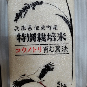 令和5年兵庫県産　コウノトリ育むお米白米　栽培期間中化学肥料・農薬不使用