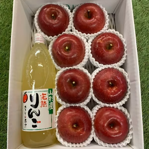 当園発祥★早生りんご★涼香の季節＆ふじりんご100％ジュース【3kg箱詰め】