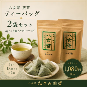 毎日飲める八女茶ティーバッグ お得な2袋セット