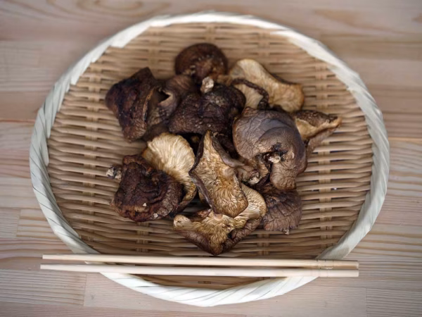 １個の重さ3~3.5g 四万十川源流 自然栽培原木乾燥椎茸を50グラムパック