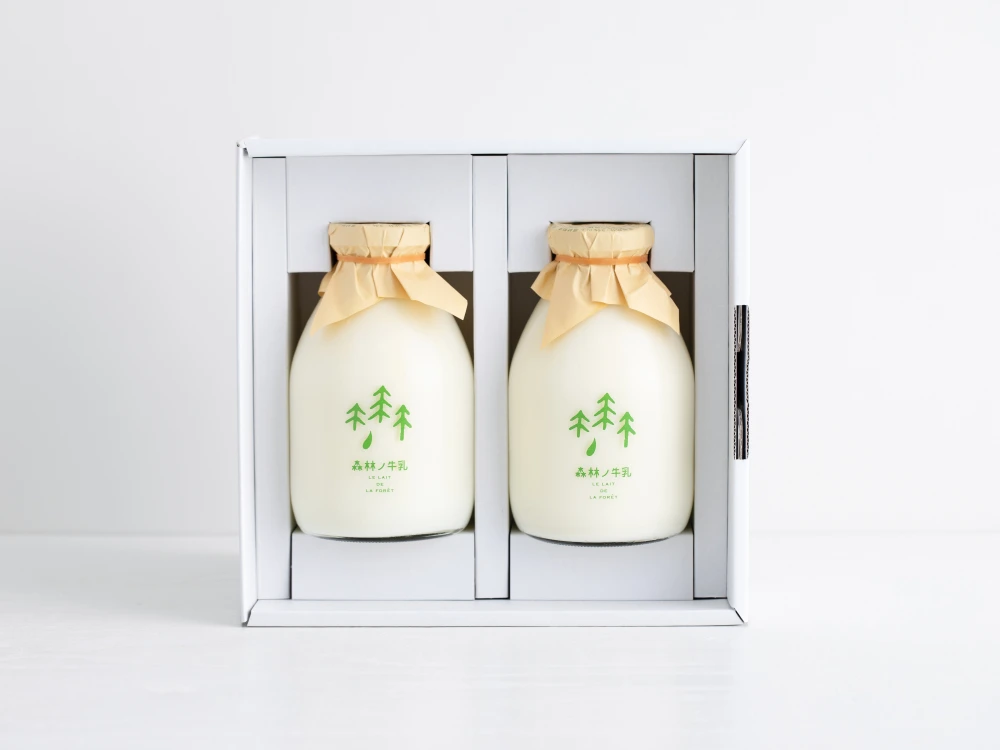 放牧ジャージーミルク「森林ノ牛乳」2本セット（化粧箱入り）