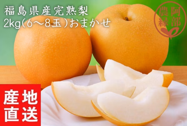 福島の梨！もぎたて完熟梨9月お届け　2ｋｇ～　 幸水・豊水・南水