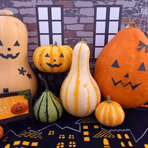  ハロウィン(^^♪　おもちゃカボチャ＆バターナッツカボチャ＆コリンキー