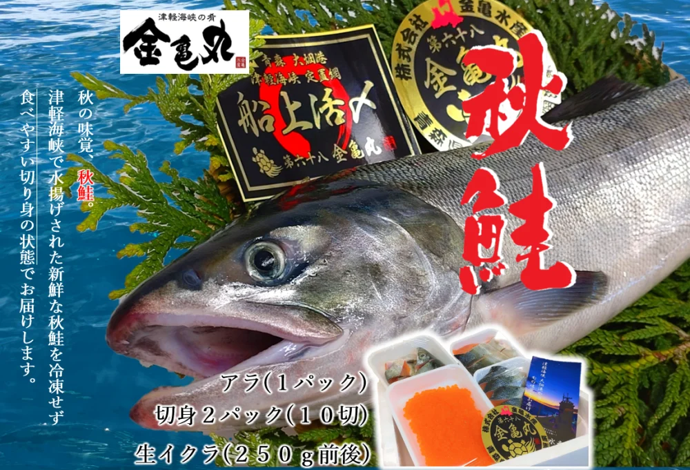 【イクラ作りに挑戦❗】切り身でお届け♪津軽海峡産メス鮭❗