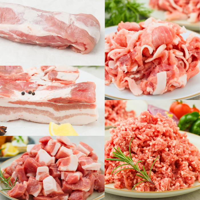 [冷凍]29日!白金5品V変化球S[白金豚]ヒレ&バラ塊+スラ小間&角& 挽肉 [冷凍]ヒレ(1本)・バラ(500g)+スラ小間・角小間・挽肉(各400g×2)計3.25k