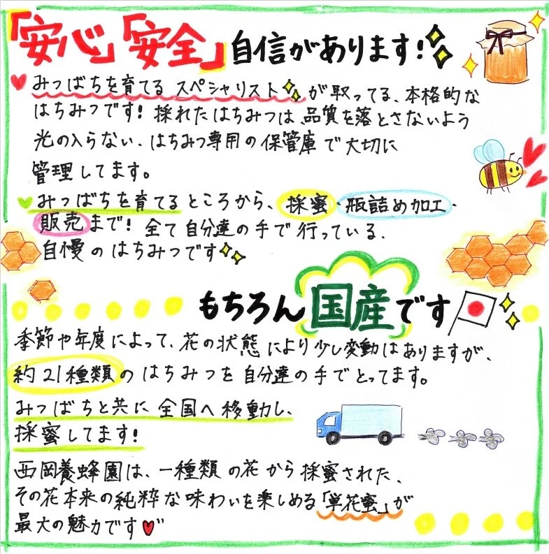 【嬉しい2本セット】国産純粋れんげ・りんご蜂蜜500gポリチューブ2本セット