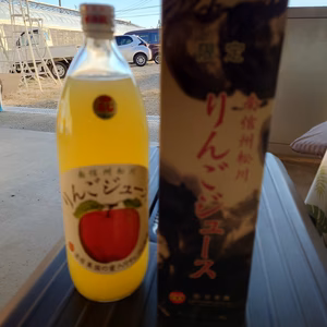 2025年完熟サンふじ使用　箱入りりんごジュース3本　すりおろしジュース2本
