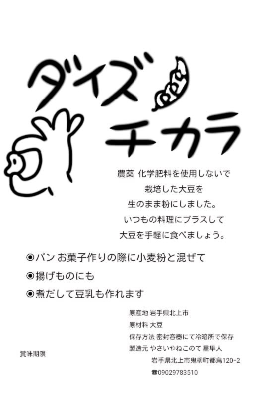 生大豆粉 ダイズノチカラ 農家漁師から産地直送の通販 ポケットマルシェ