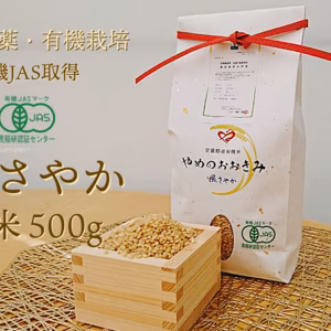 お試しサイズ【無農薬有機栽培】(風さやか/玄米)冷めてもおいしい！やめのおおきみ