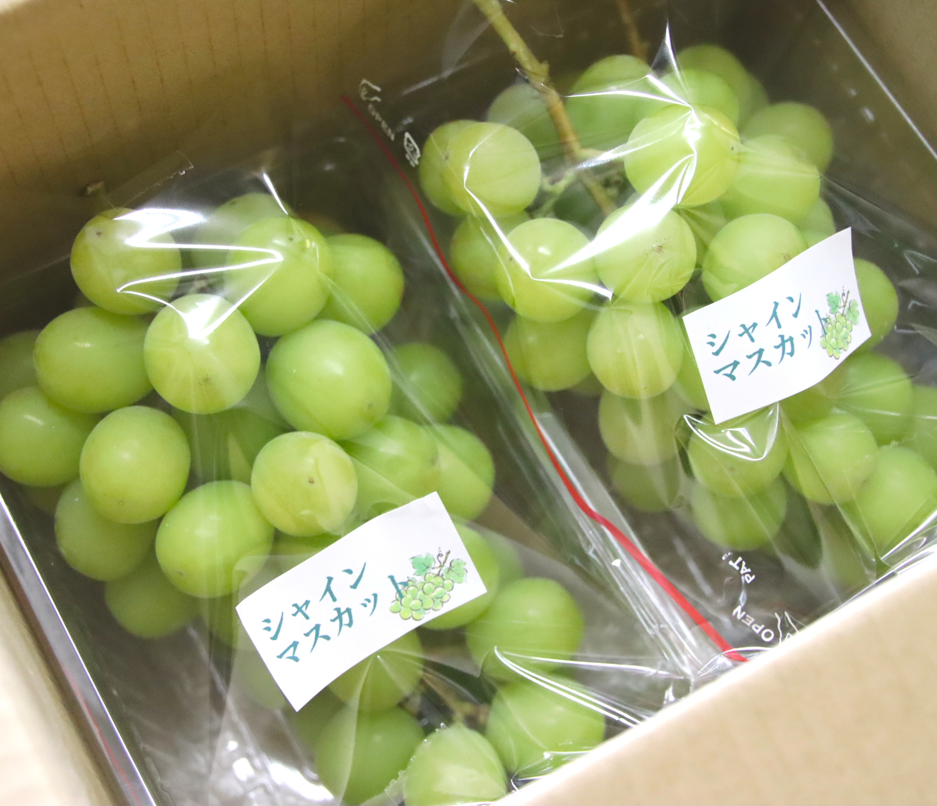 しげ　山梨県産シャインマスカット約四キロとピオーネ約二キロ　送料込み 山梨県産 はねだしシャインマスカット 4キロ