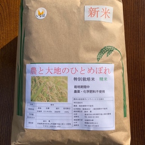 【隔月定期】ひとめぼれ 農薬・化学肥料不使用栽培 白米 2kg～
