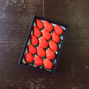 冬ならではの甘ーい大粒いちごをかぶりつこう！（章姫）