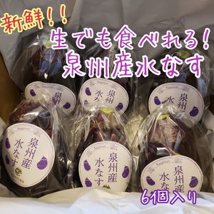 生でも食べれる！泉州産水なす(生)