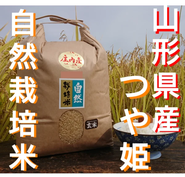 自然栽培 ３年産　新米 つや姫 山形県産庄内米 玄米５kg