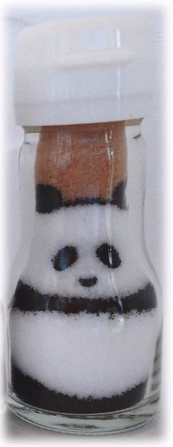 パンダモチーフ ソルト アート（ブラウン）　塩