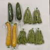 黄色ズッキーニ2本、緑色ズッキーニ2本、モロッコインゲン5袋、のセット　　