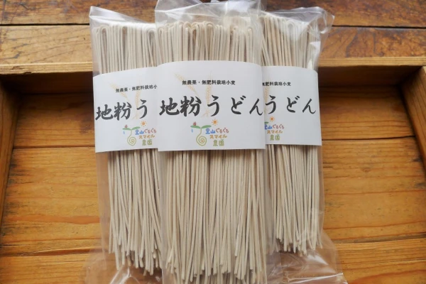 【パスタ料理もおススメ☆】自然栽培の地粉うどん（太麺・細麺）