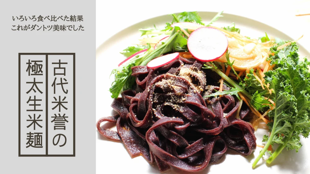 ★徳用14袋★古代米"誉"の極太生米麺（麺太7mm容量100g）
