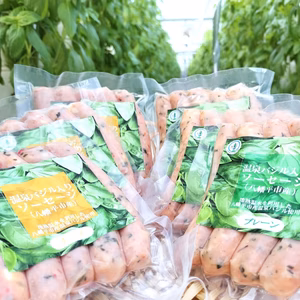 プレーン・チーズ各３ｐ【八幡平スマートファーム産 温泉バジル入りソーセージ】