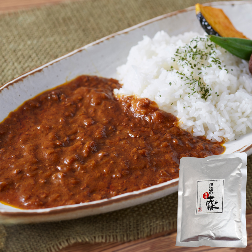 伊達の純粋赤豚キーマ風カレー 赤豚カレー・外箱無し(200g)×6