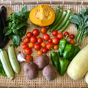 真夏のお手軽無農薬野菜セット トマト甘いです。