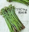 わらび1kｇ（約80本）ご希望に応じ木灰付けます。
