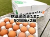 【赤たまご50個×2箱】納豆菌の仲間、『枯草菌』で育てた鶏のたまご100個