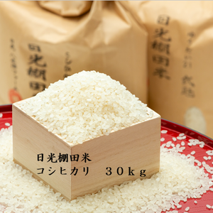 日光棚田米 コシヒカリ 玄米　３０ｋｇ　令和2年度産