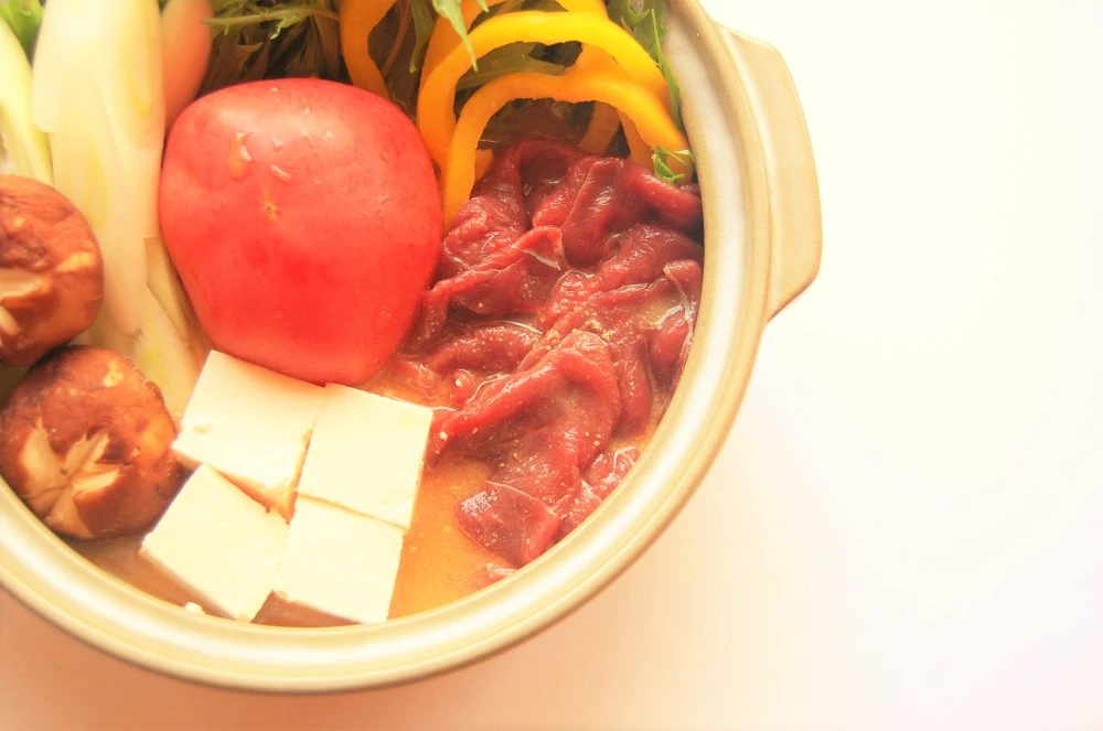 鹿しゃぶセット みそ味（鹿スライス肉２００ｇ×2パック・鹿だし鍋スープ）
