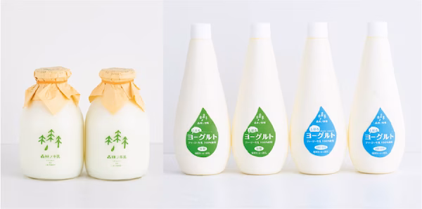 牛乳2本・しぼるヨーグルト4本セット (加糖・砂糖不使用 各2本）