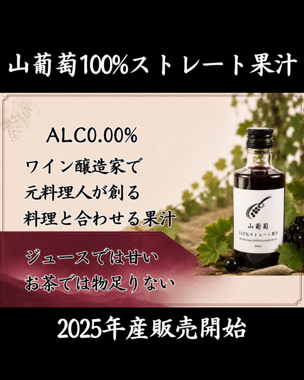 山葡萄１００% ストレートジュース １２本セット 山葡萄100％ストレート果汁｜ジュースの商品詳細｜ポケットマルシェ