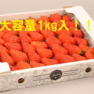 ◆初物【完熟紅ほっぺサイズ混合1kgセット】◆