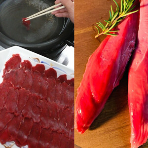 大槌鹿・しゃぶしゃぶ用（110g）とヒレ肉（100g）のセット