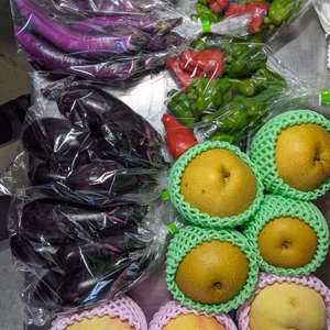 桃と梨と野菜セット