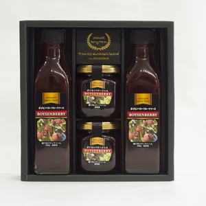 ボイセンベリーフルーツソース２３０g　2本　ジャム１２５g　２個