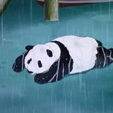 のんびりしたパンダ