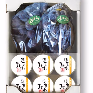 111ニューピオーネ2房と　まほらプリン6個詰め合わせ