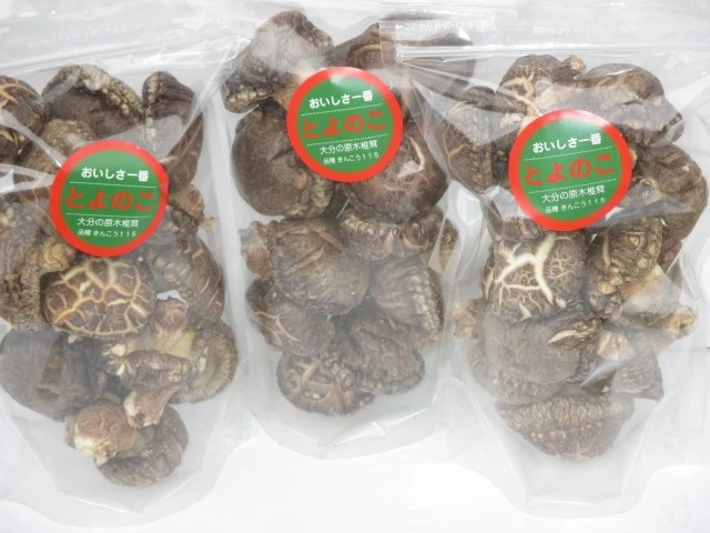 乾椎茸　肉厚どんこ（水戻し不要　大分産　１００ｇ入り３袋　ビタミンDが豊富）